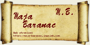 Maja Baranac vizit kartica